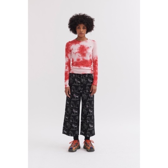🤍 Lazy Oaf printed whimsical pants size 2 - Picture 3 of 7